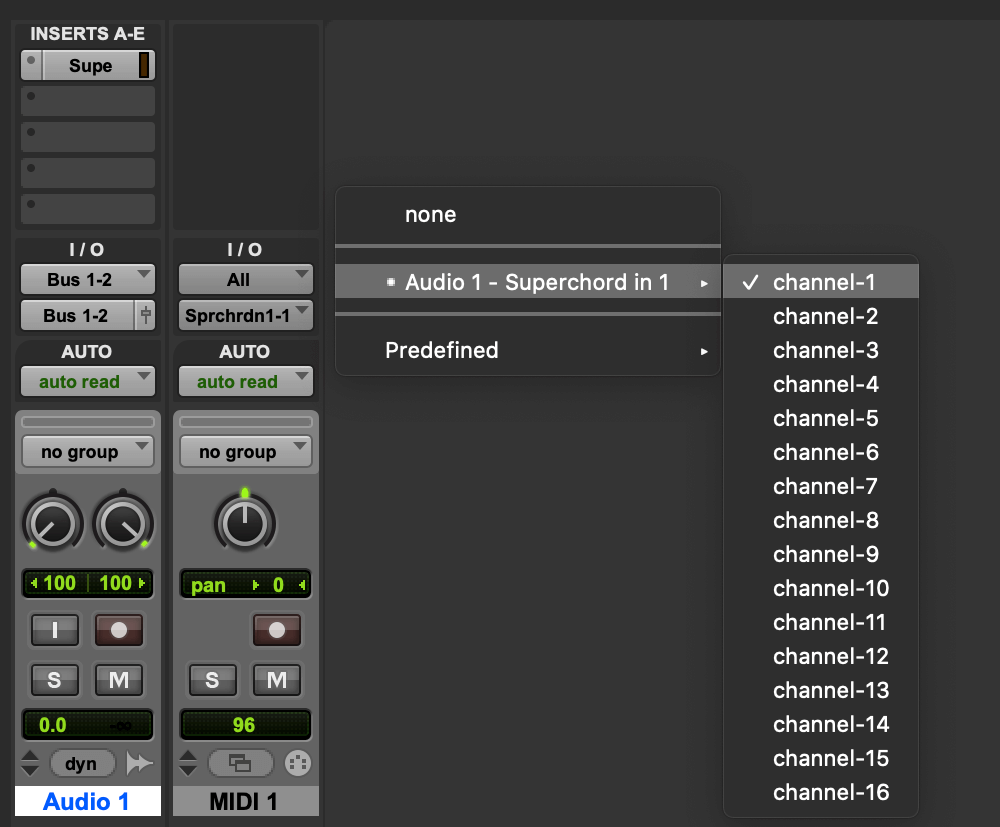 Pro Tools instrument routing