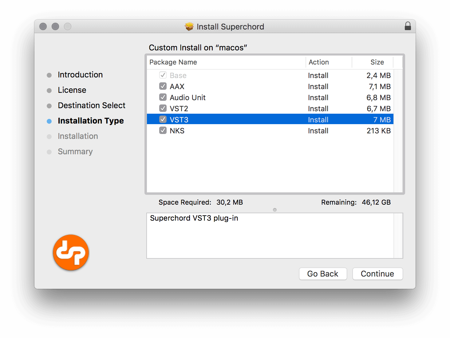 Installation type