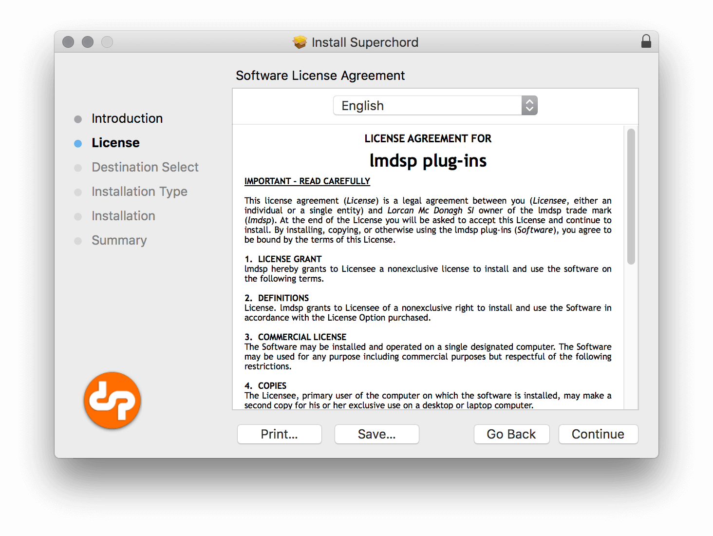 License agreement